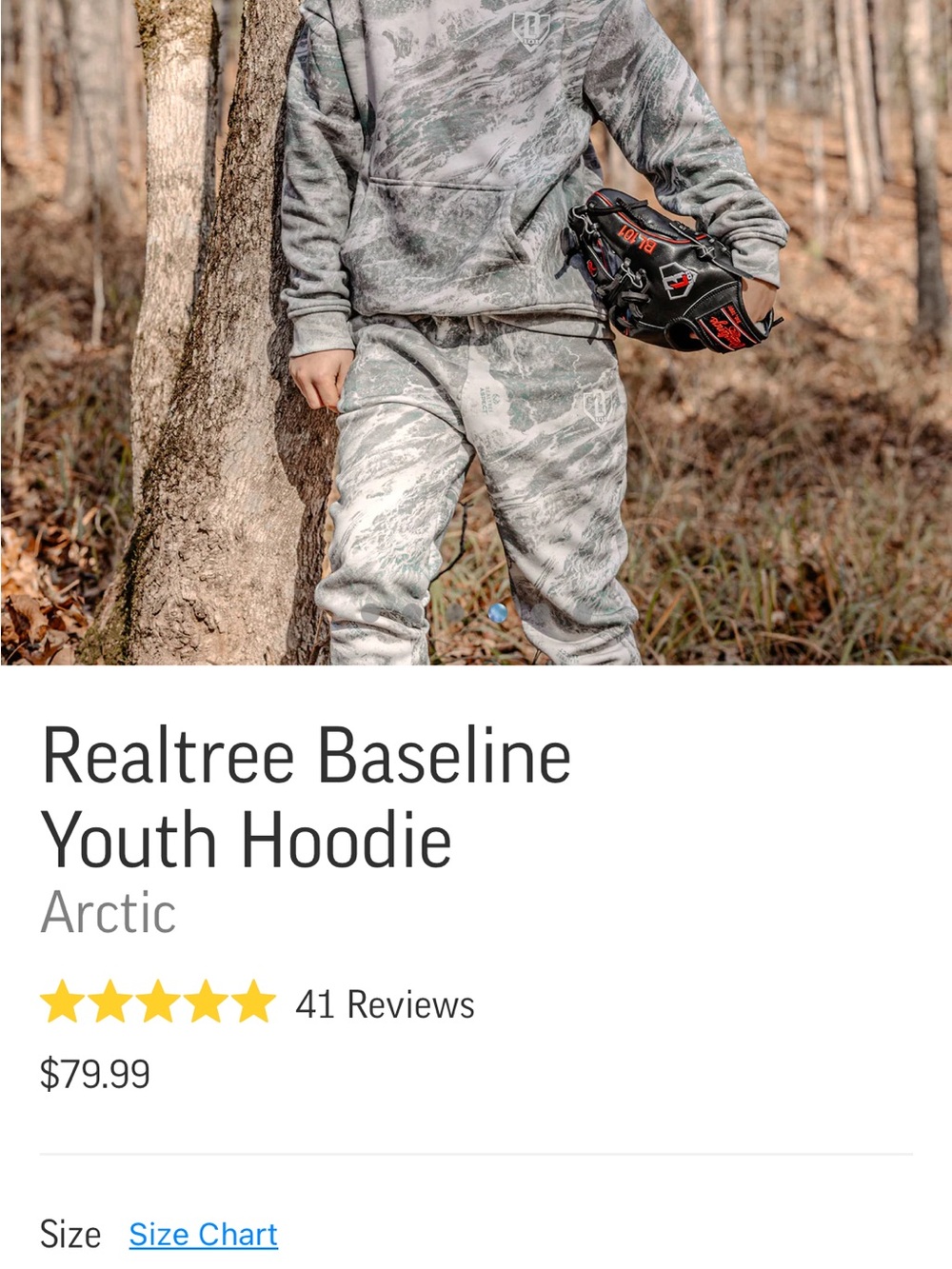 Baseball Lifestyle 101 Baseline Youth Hoodie - Artic. YXL - Picture 5 of 5